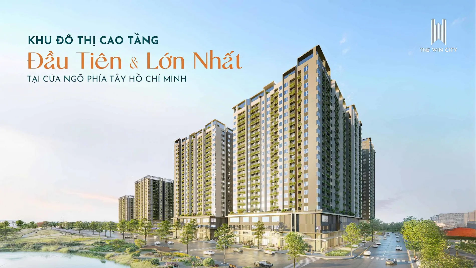 Phối cảnh tổng thể khu đô thị cao tầng The Win City – Dự án lớn nhất phía Tây TP.HCM