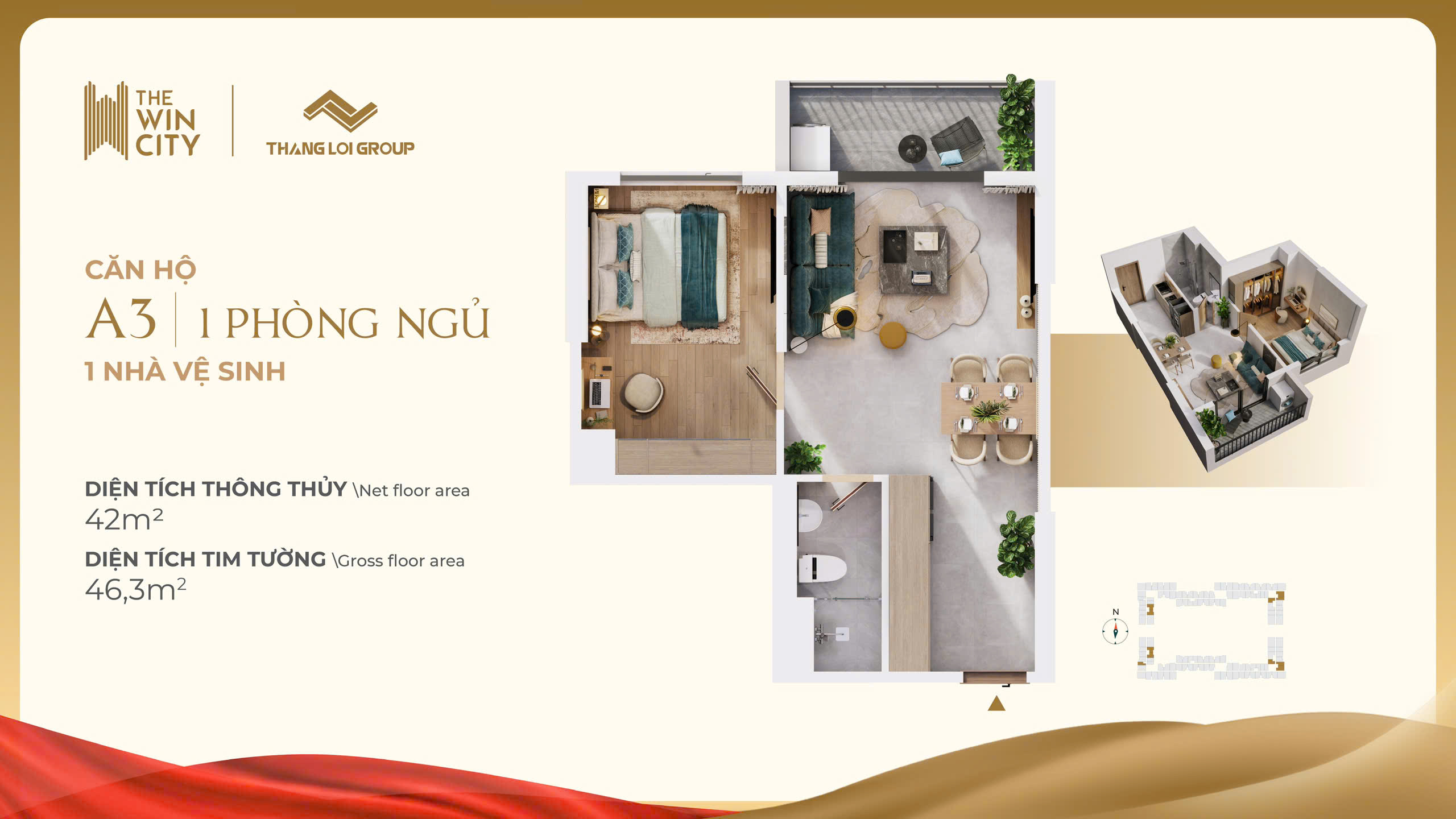 layout căn hộ the win city
