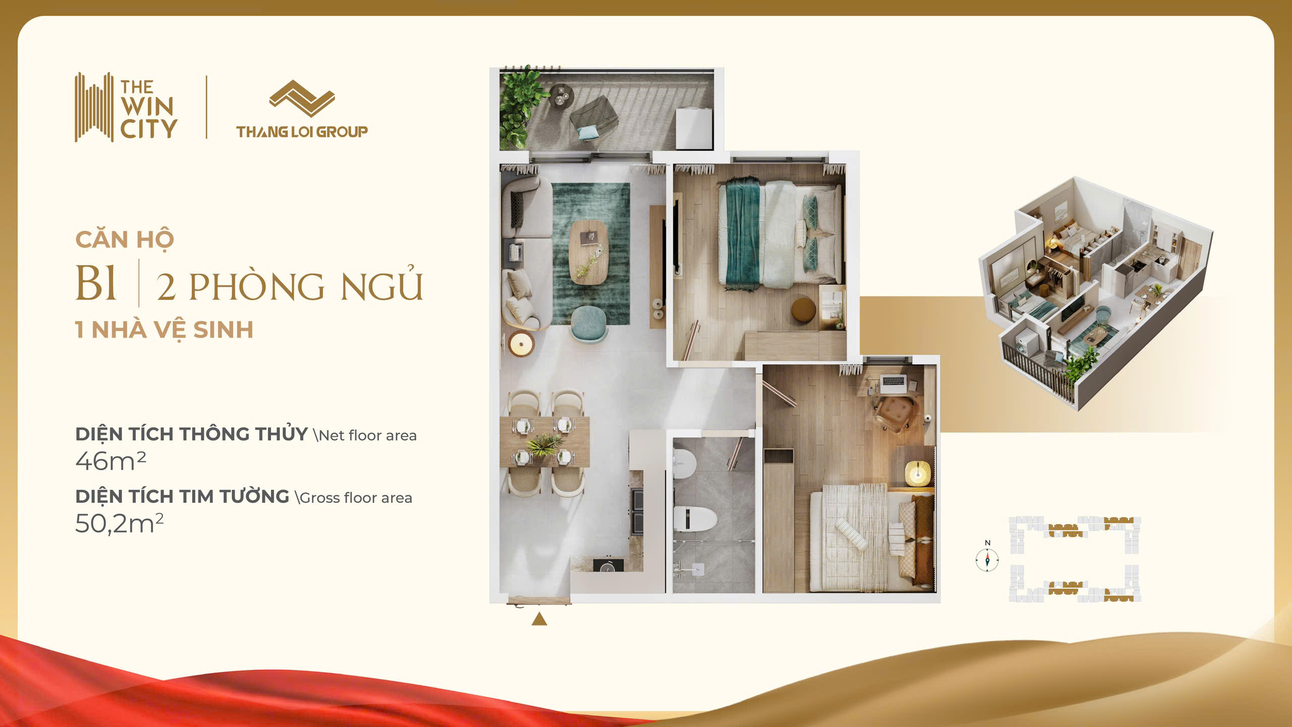 layout căn hộ the win city