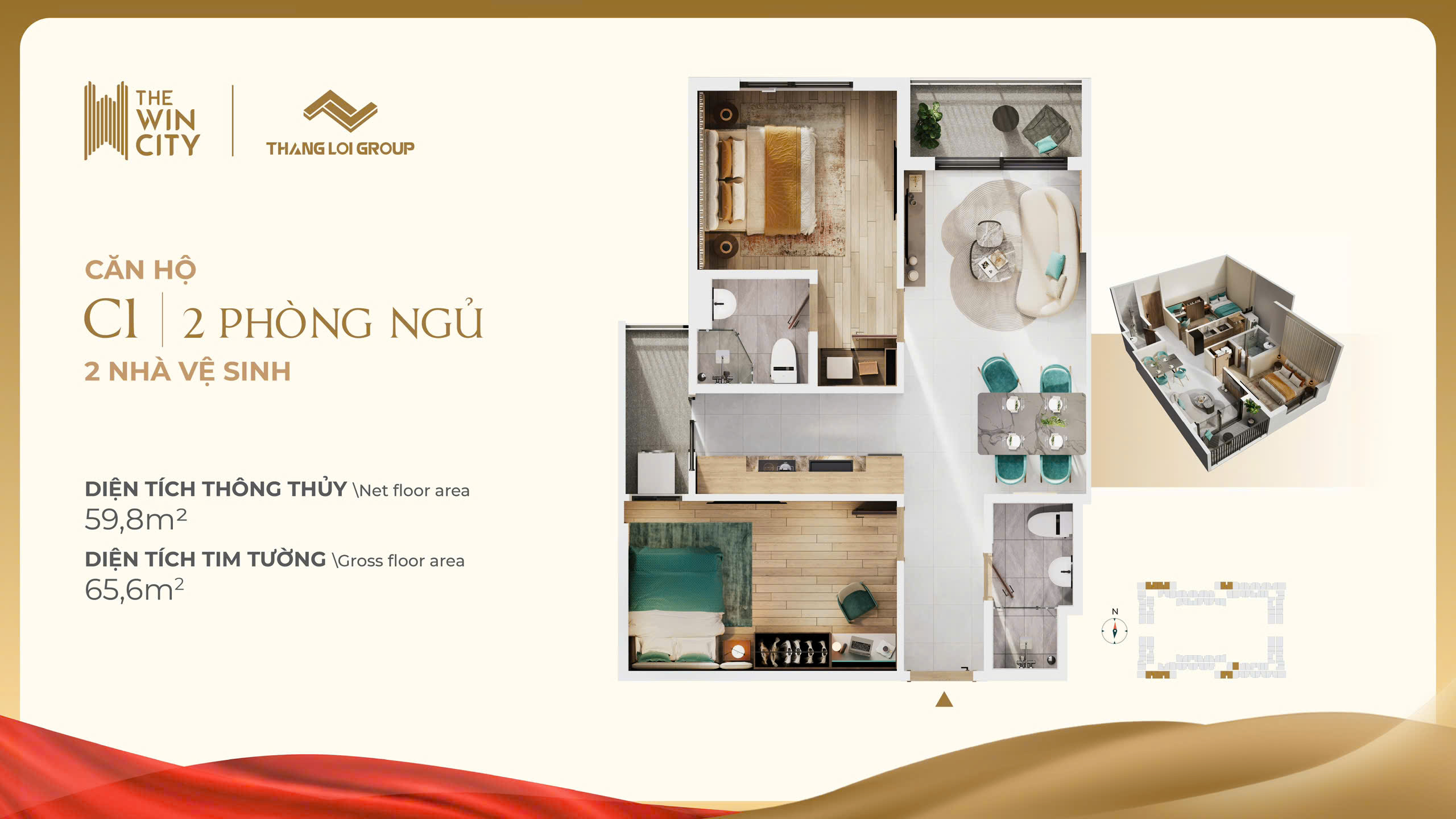 layout căn hộ the win city