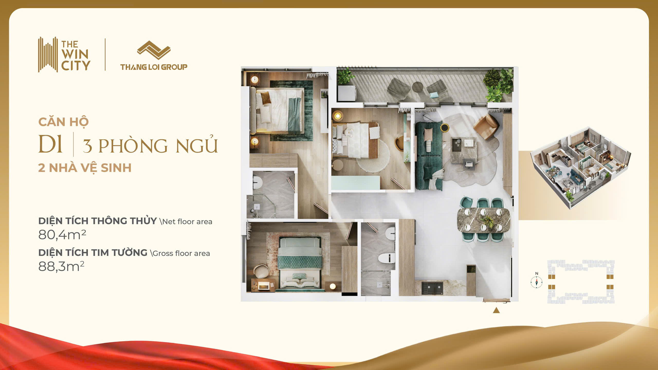 layout căn hộ the win city