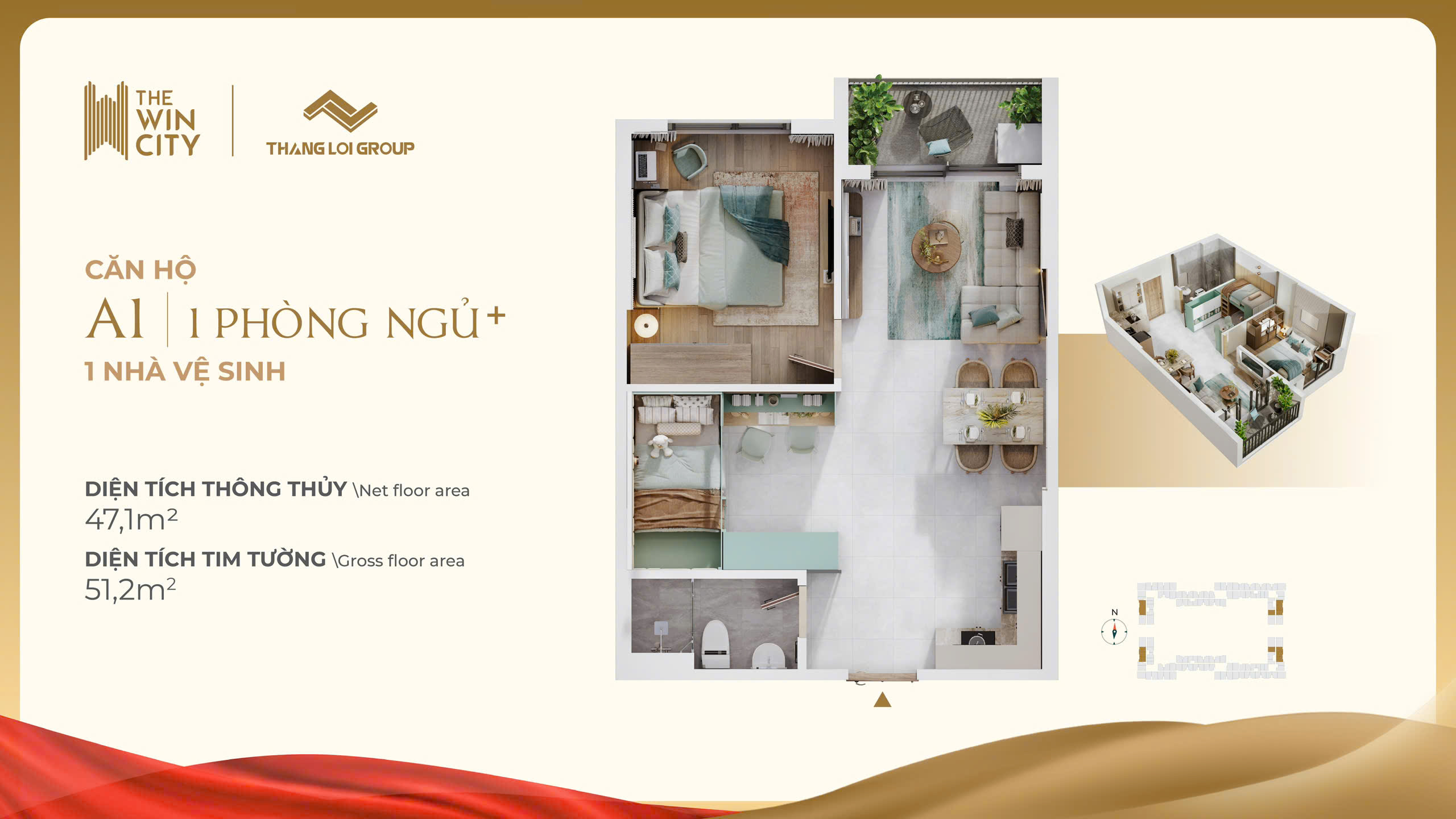 layout căn hộ the win city