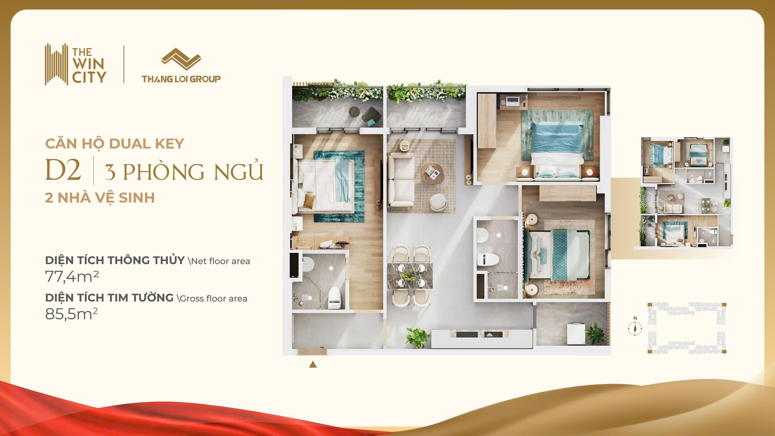 layout căn hộ the win city