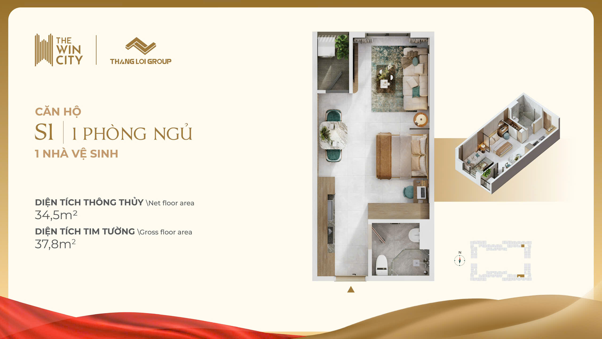 layout căn hộ the win city